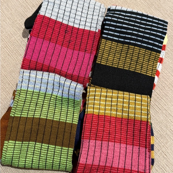 For BECKY    Fun Colorful Striped Socks Set (4 pair) - Picture 2 of 4